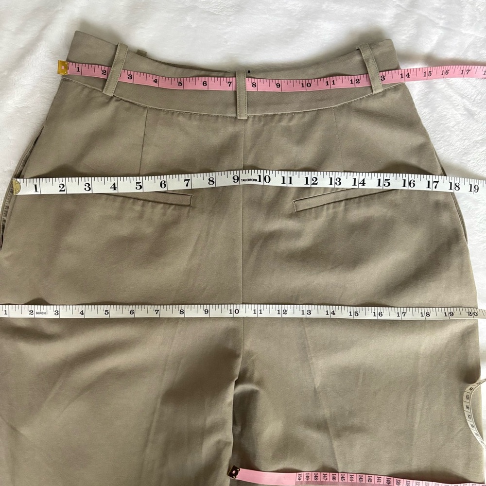 ZARA High Waisted Pleated Carrot Leg Cropped Trousers--NWT--S - Picture 14 of 16